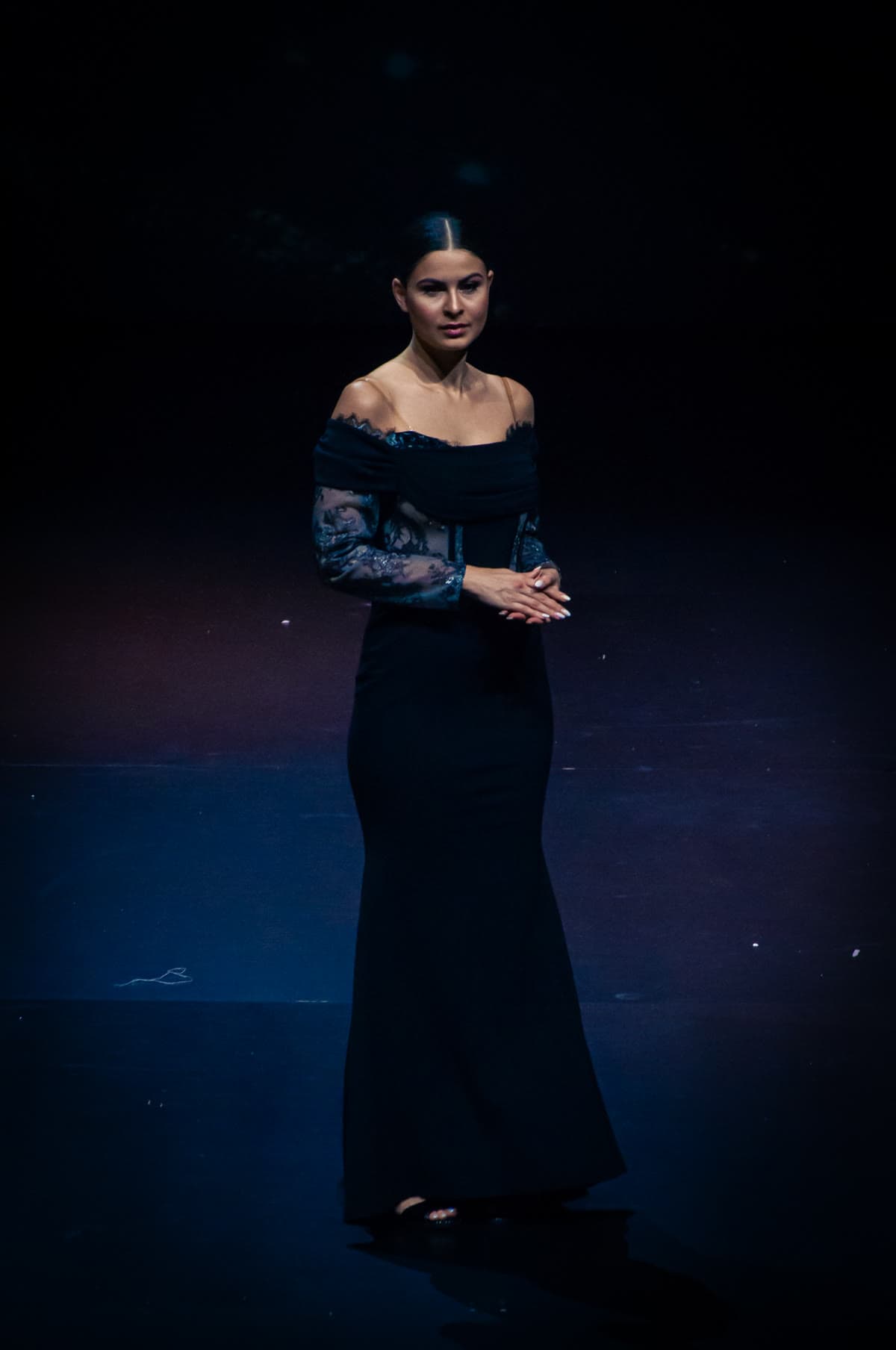 Editorial fashion frame on the runway